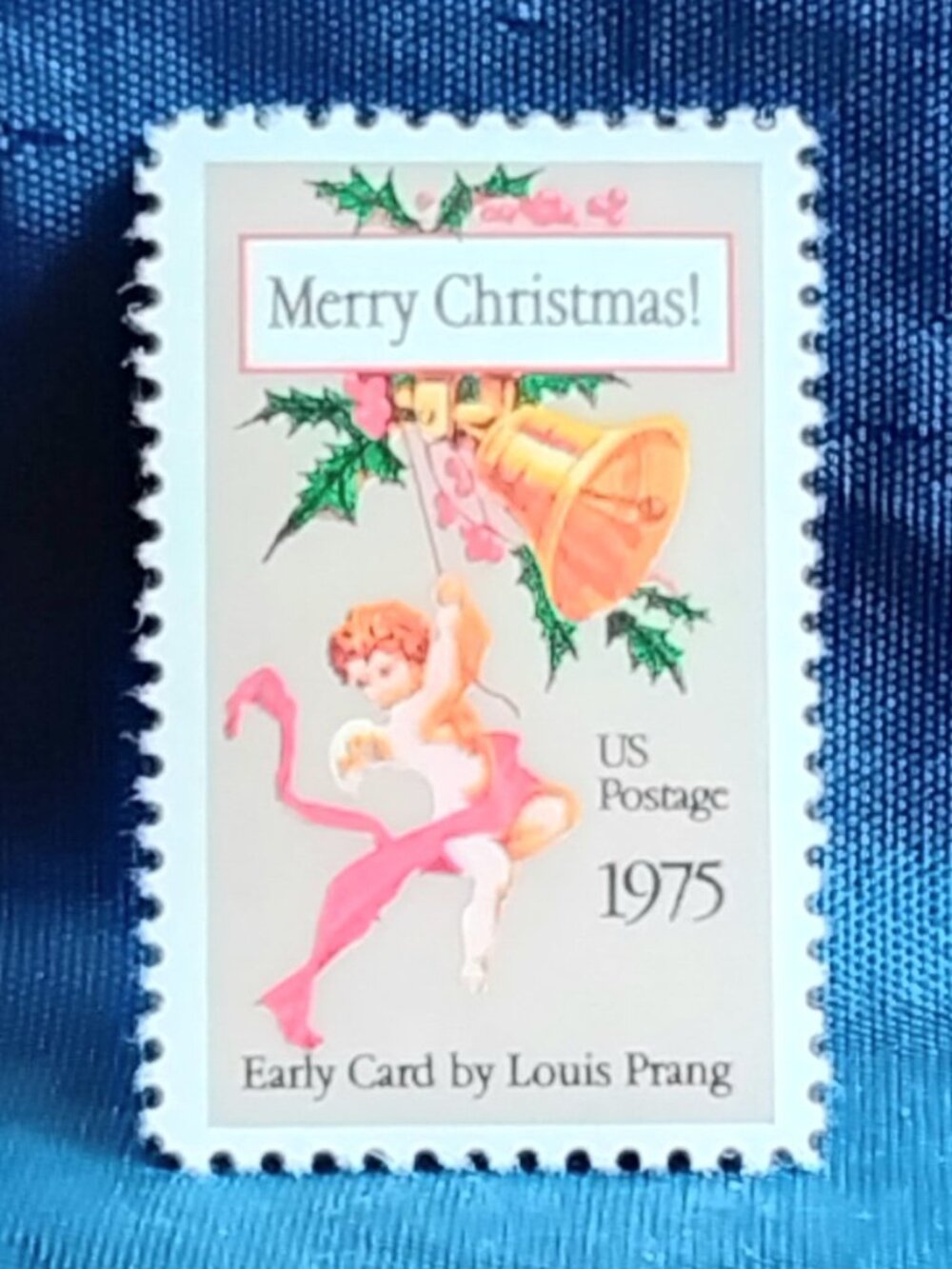 Uncirculated USA 1975 Merry Christmas! Early Card by Louis Prang Cent Stamp!!